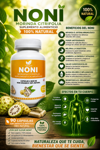 Noni 500Mg 90 capsulas Vegetales