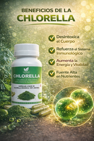 Chlorella 90mg Capsulas vegetales