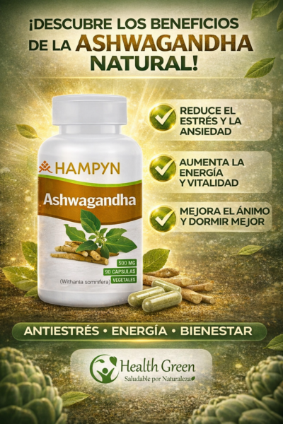 Ashwagandha Natural 90 Cápsulas De 500mg