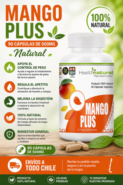 Mango Plus 90 Capsulas De 500mg Natural