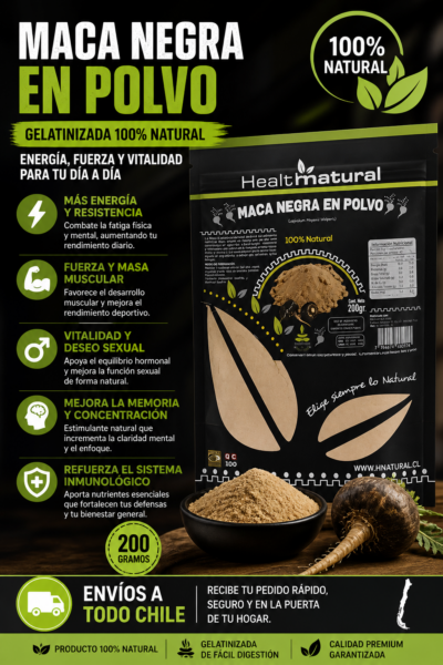 Maca Negra En Polvo 100% Natural 200g