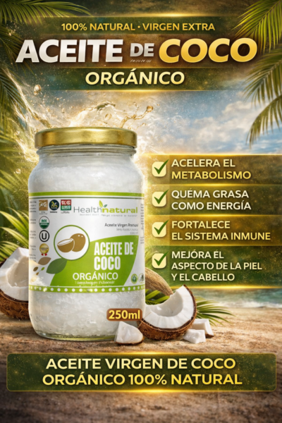 Aceite De Coco Orgánico 250ml Natural