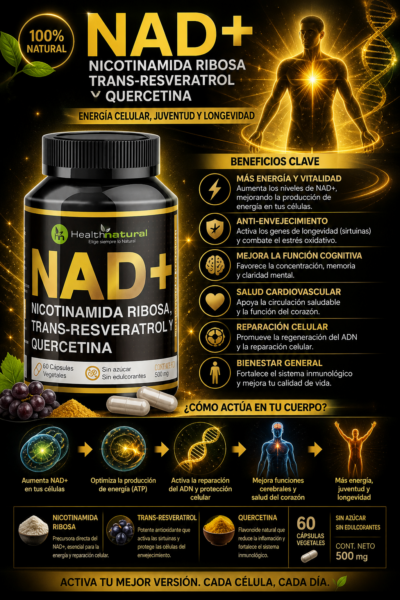 Nad+nicotinamida Ribosatrans+resveratrol